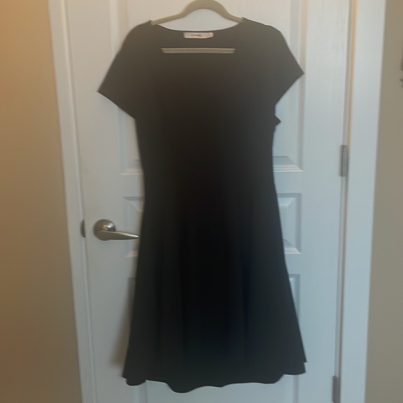 Black fit and flare dress with cutout back - Picture 2 of 8
